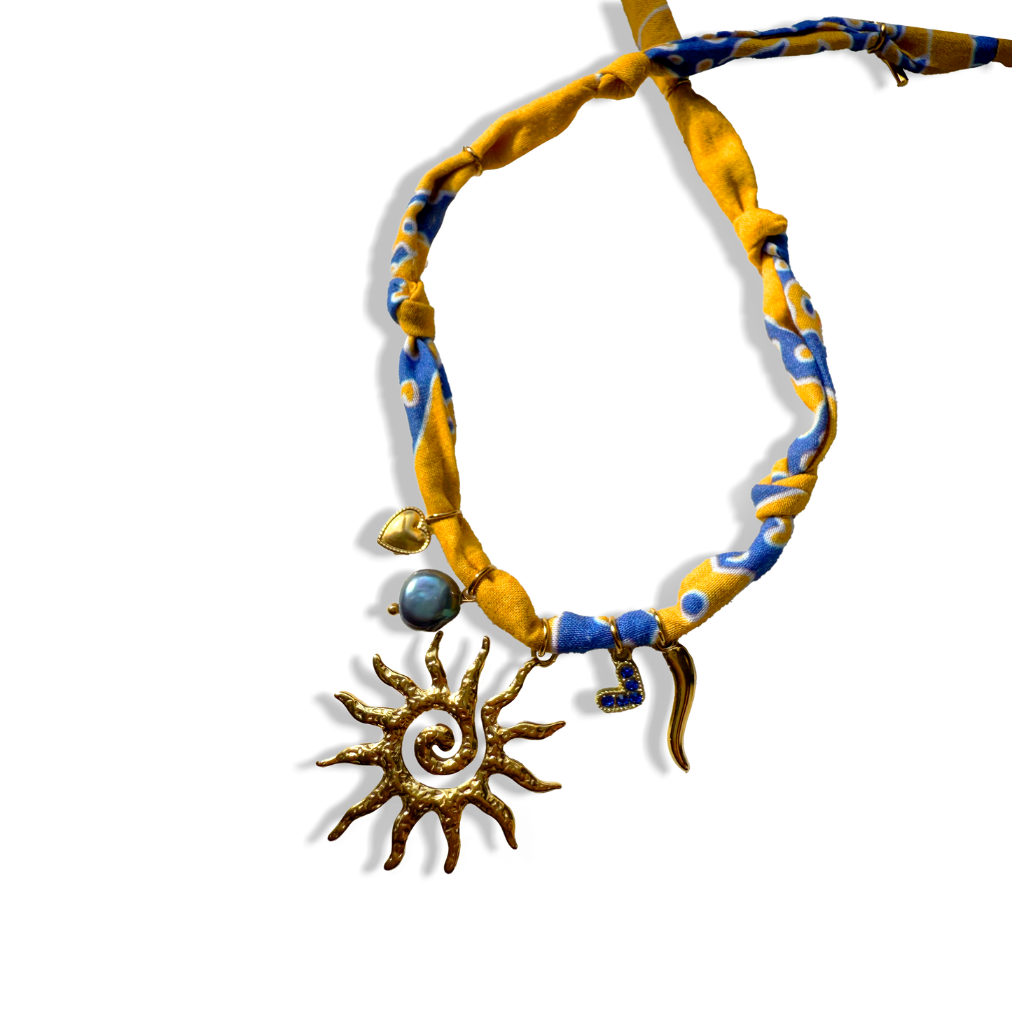 COLLIER SOLEIL - Jaune Bleu