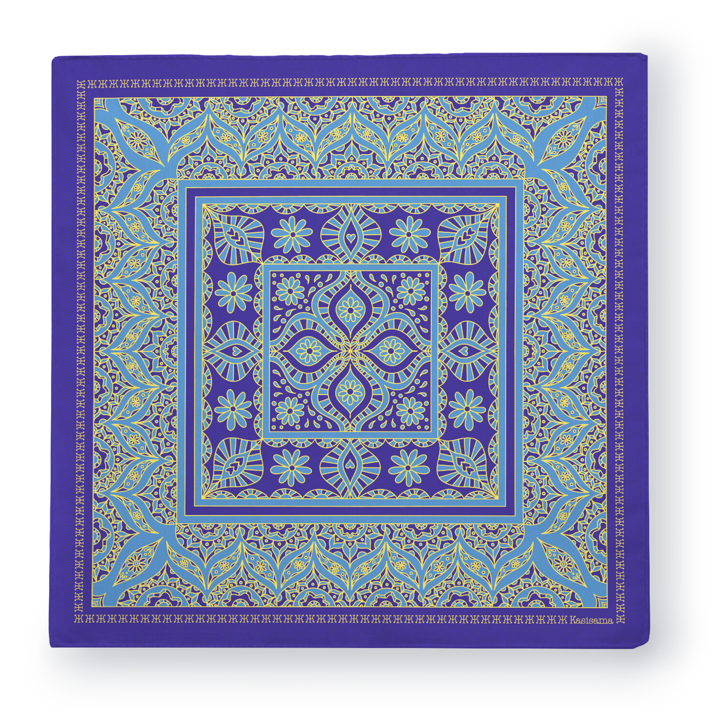 FOULARD HOIAN - Violet Bleu