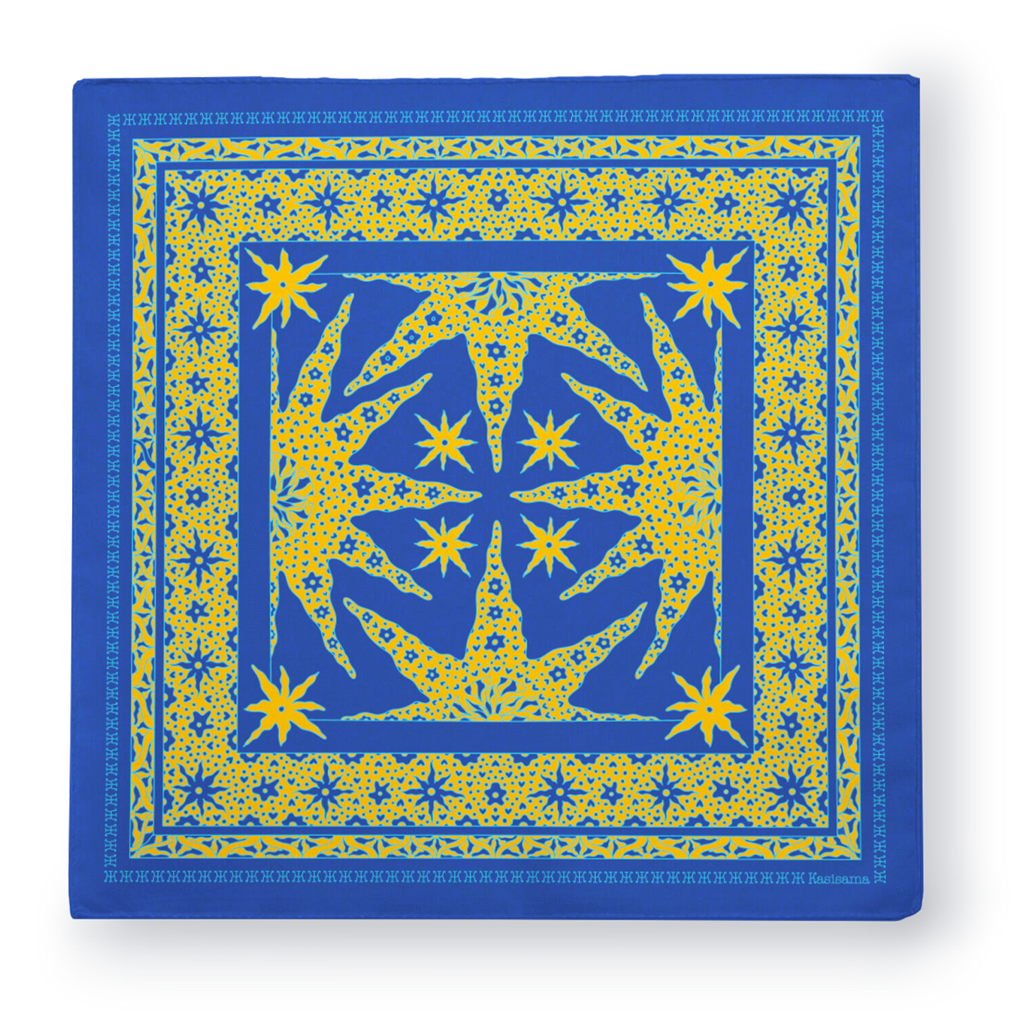 FOULARD SAMUI - Bleu Jaune