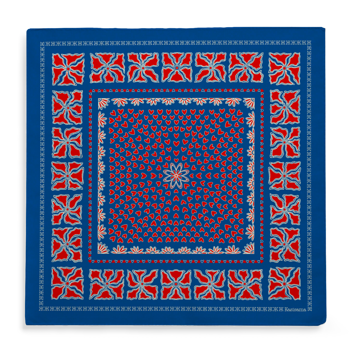 FOULARD HANOI - Bleu Rouge