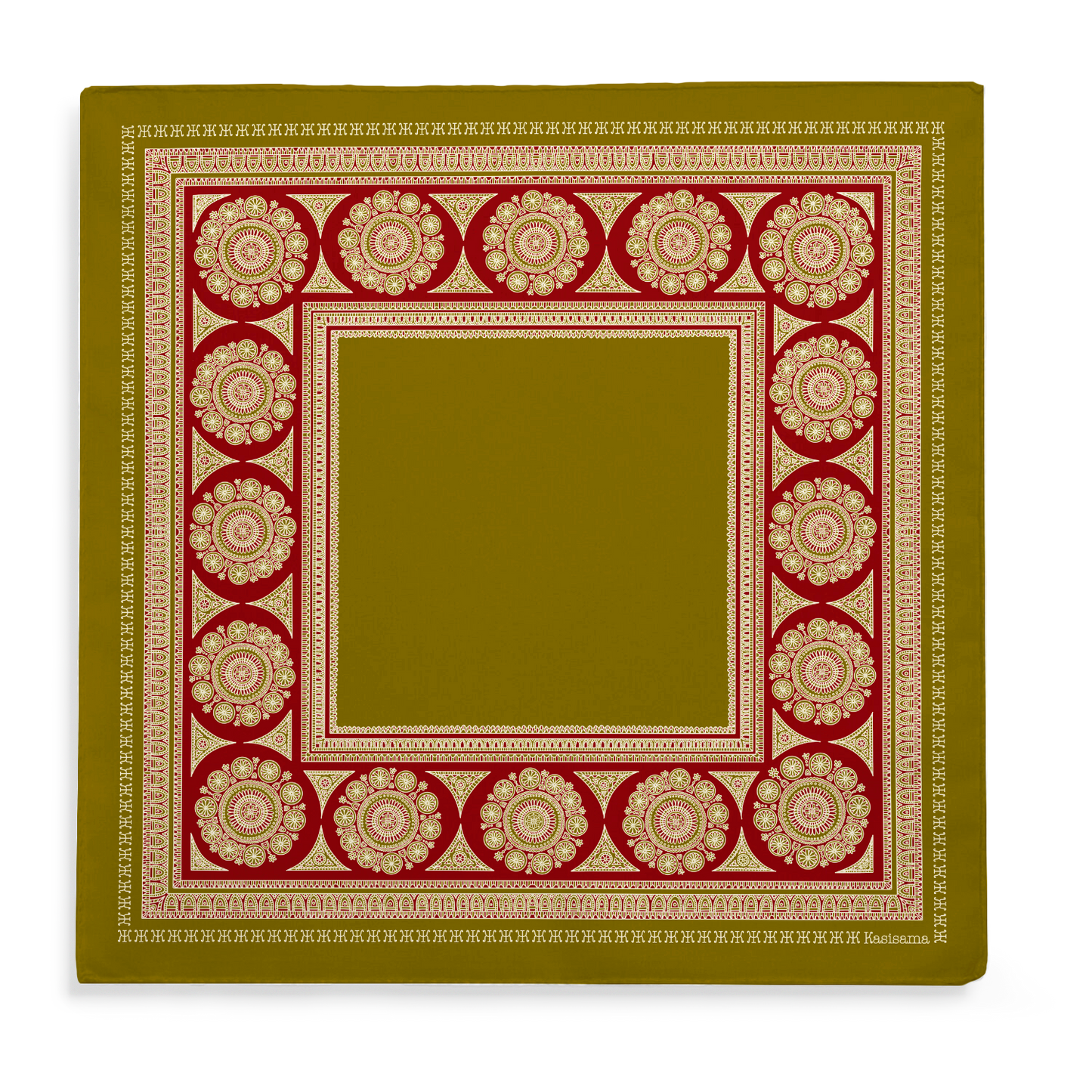 FOULARD SIDEMEN - Olive Bordeaux