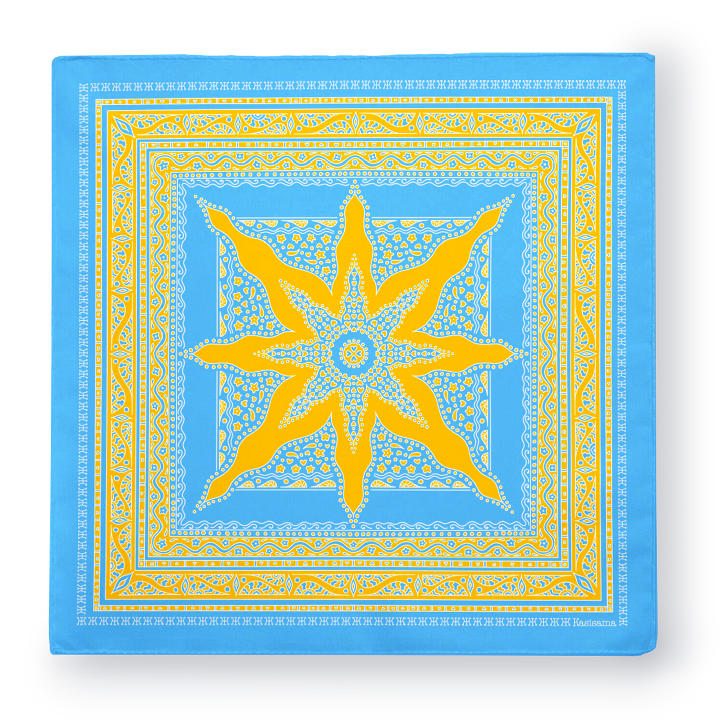 FOULARD SIARGAO - Bleu Jaune