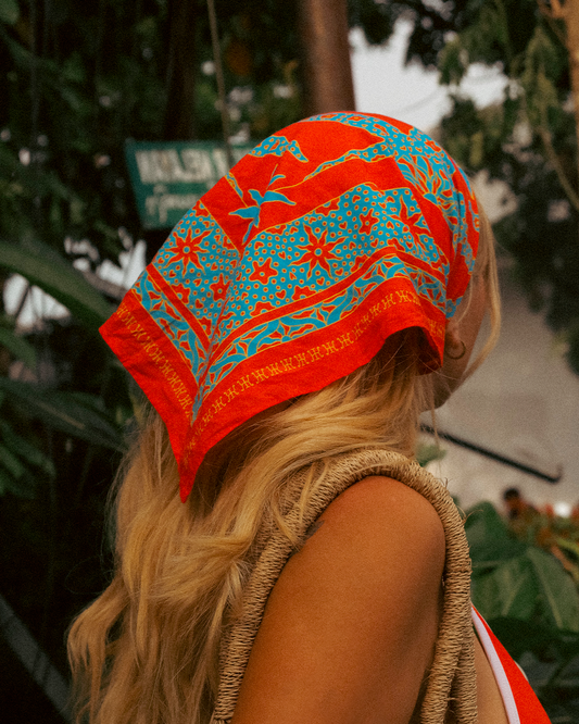 FOULARD SAMUI - Rouge Bleu