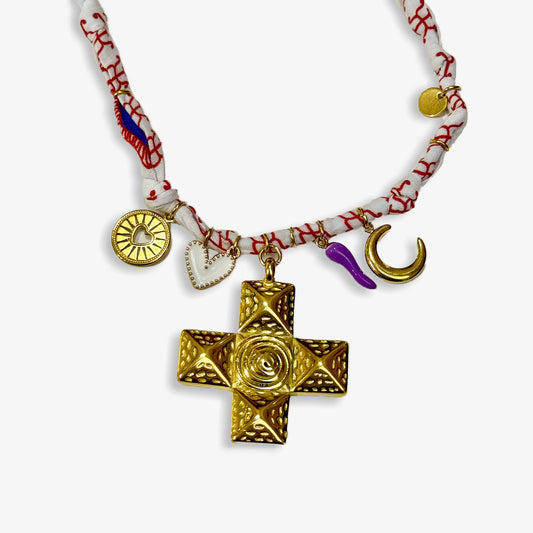 KASIBIJOU CROIX - BLANC&ROUGE