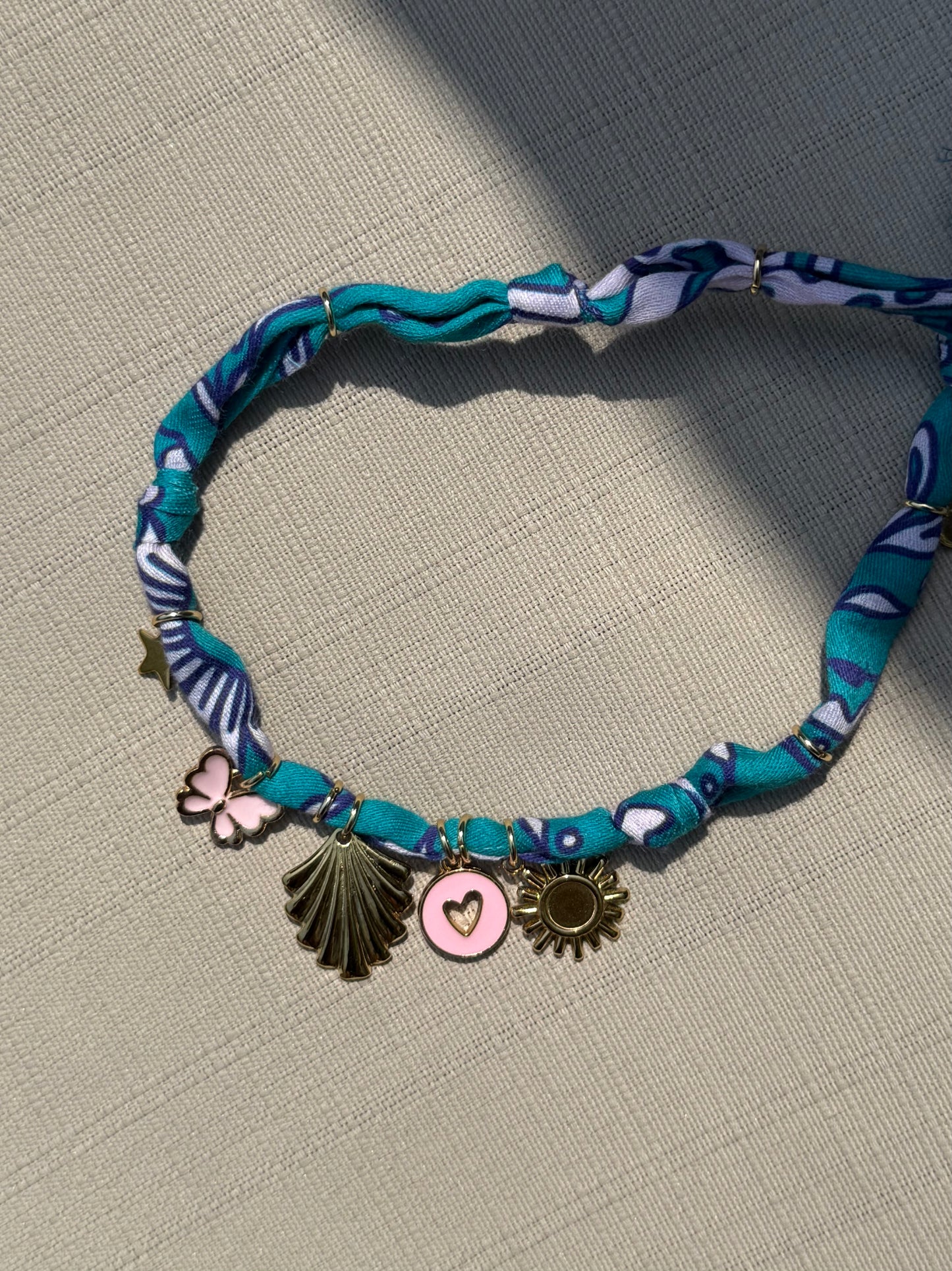 LE COLLIER BLEU& ROSE - COQUILLAGE