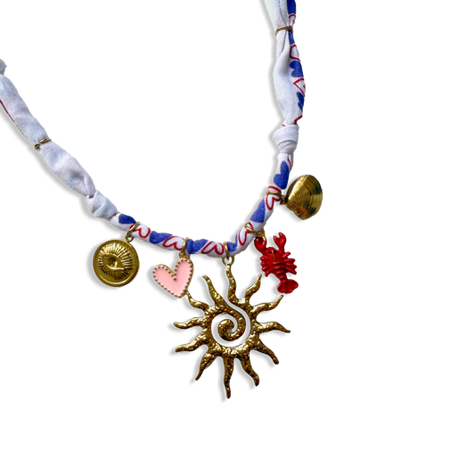 COLLIER SOLEIL - Blanc Violet