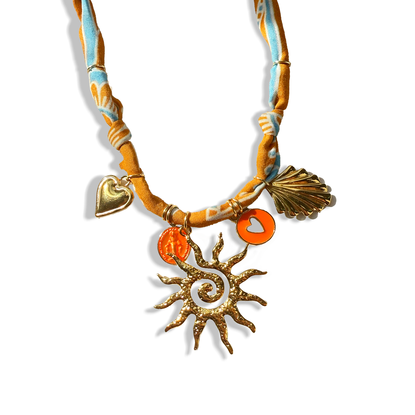 COLLIER SOLEIL - Orange Bleu