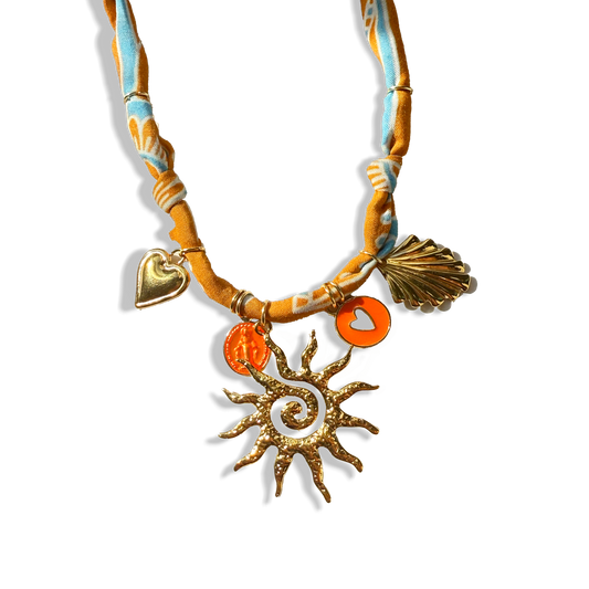 COLLIER SOLEIL - Orange Bleu