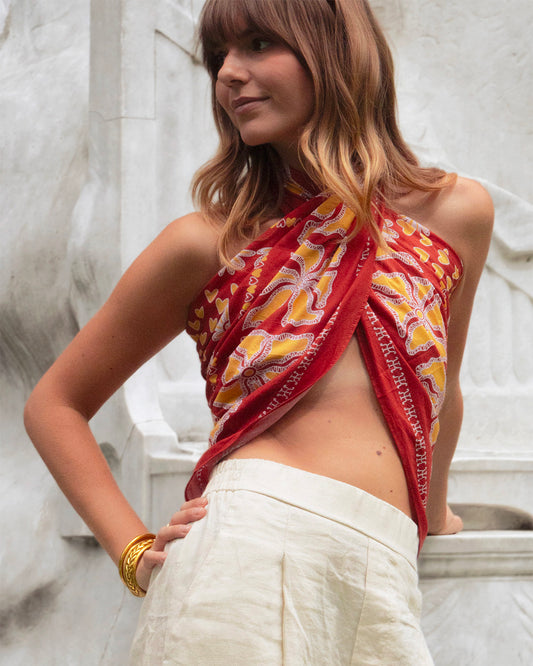 FOULARD HANOI - Rouille