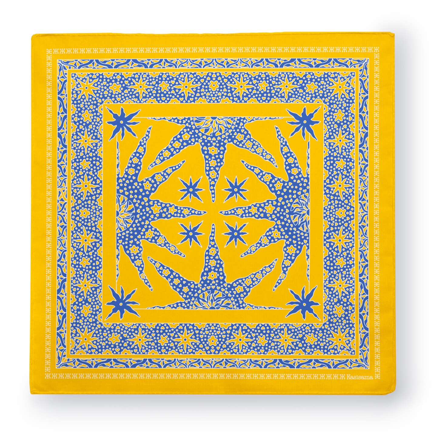 FOULARD SAMUI - Jaune Bleu
