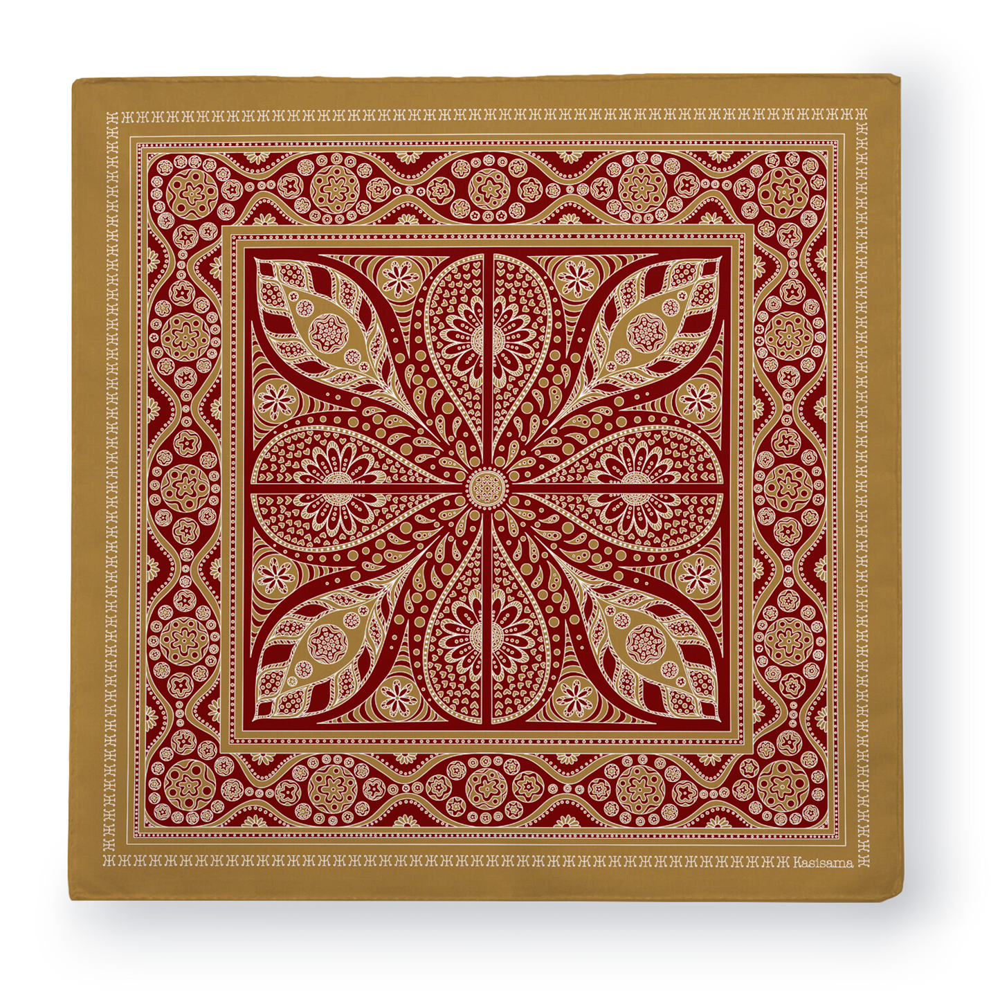 FOULARD VANG VIENG - Beige Bordeaux