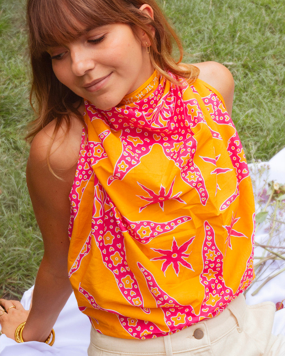 SAMUI - JAUNE&ROSE - COTON