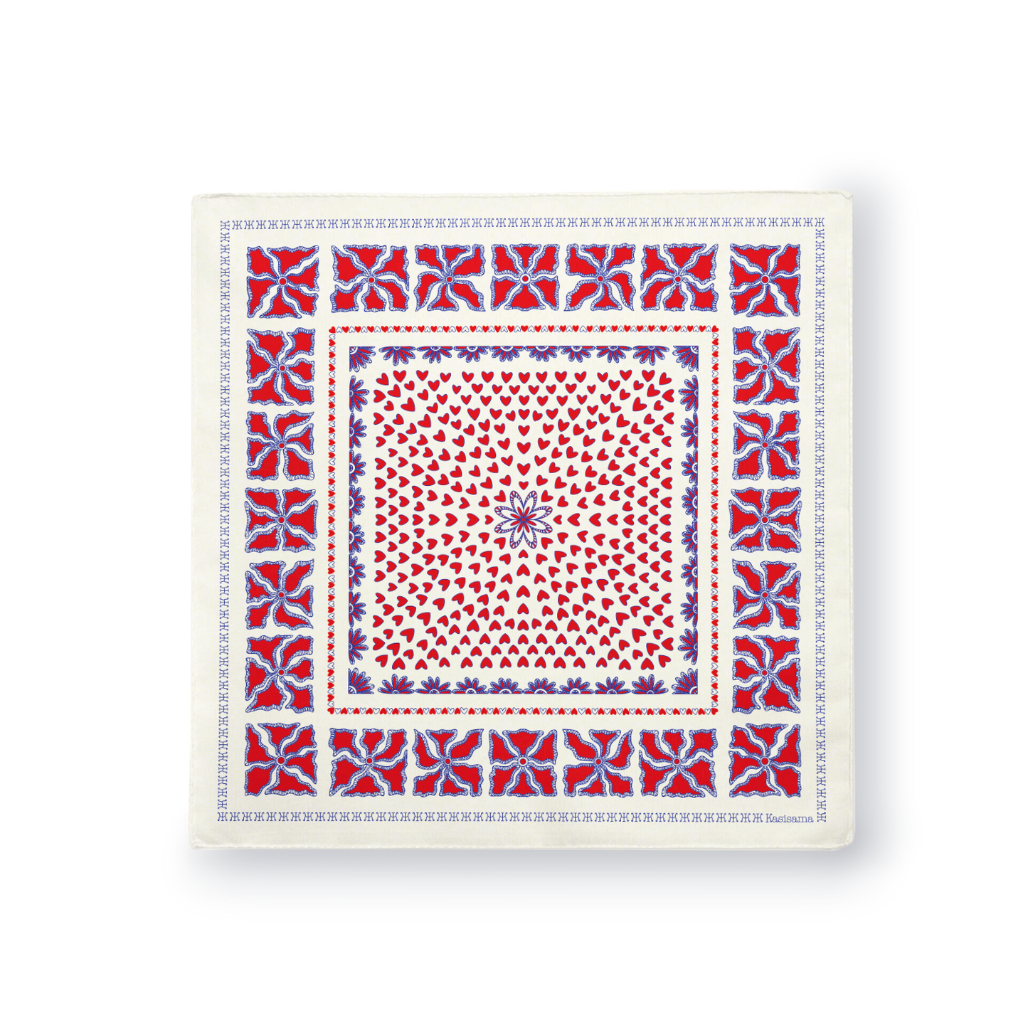 FOULARD HANOI - Blanc Rouge