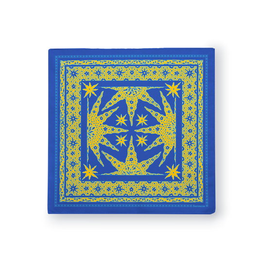 FOULARD SAMUI - Bleu Jaune