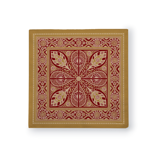 FOULARD VANG VIENG - Beige Bordeaux
