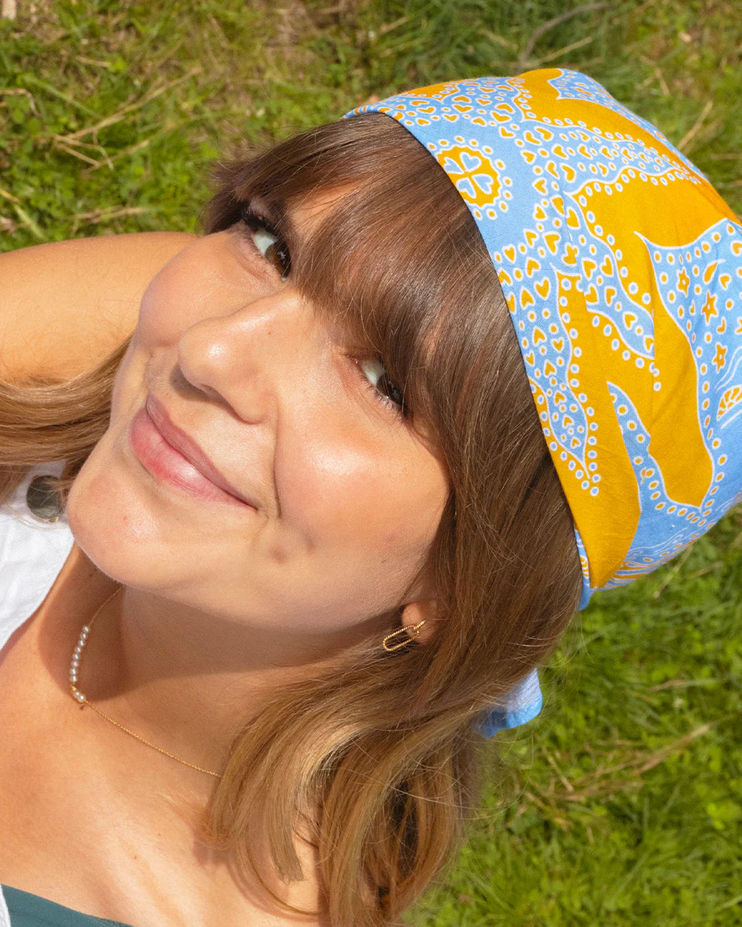 FOULARD SIARGAO - Bleu Jaune