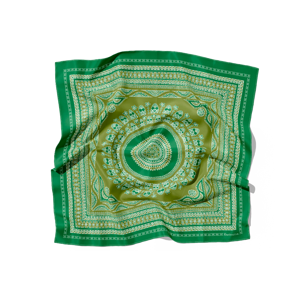 FOULARD ANGKOR SOIE - Vert