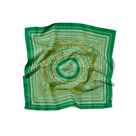 FOULARD ANGKOR SOIE - Vert