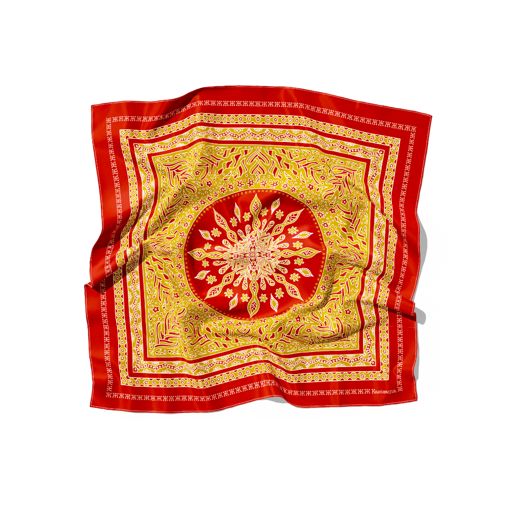 KUALA LUMPUR ROUGE&JAUNE - SOIE