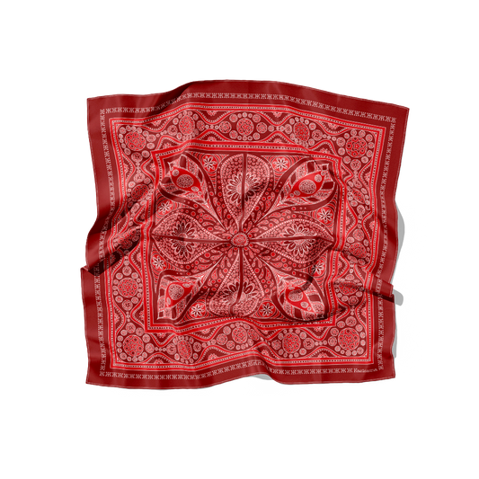FOULARD VANG VIENG SOIE - Rouge