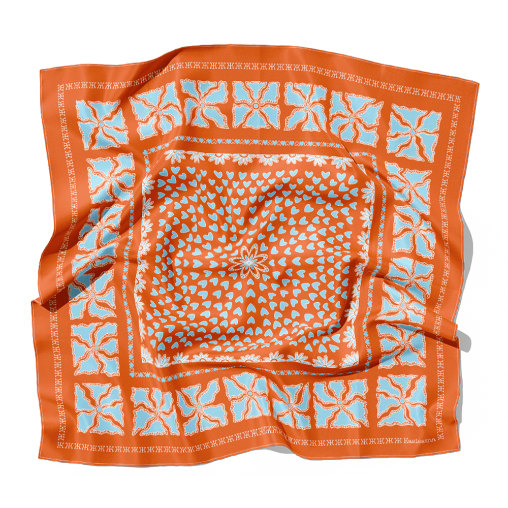 FOULARD HANOI SOIE - Orange