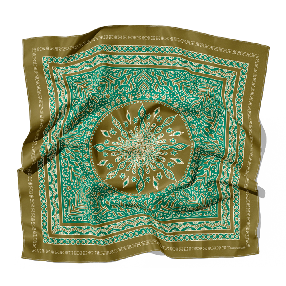 FOULARD KULA LUMPUR SOIE - Kaki