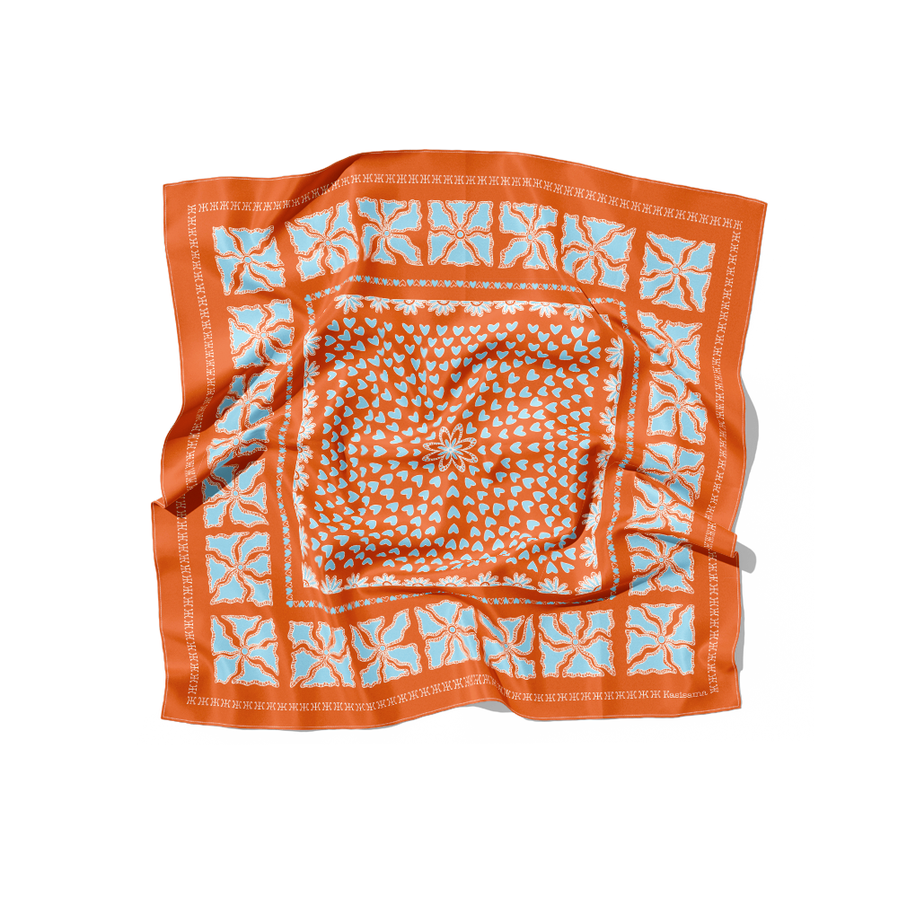 FOULARD HANOI SOIE - Orange