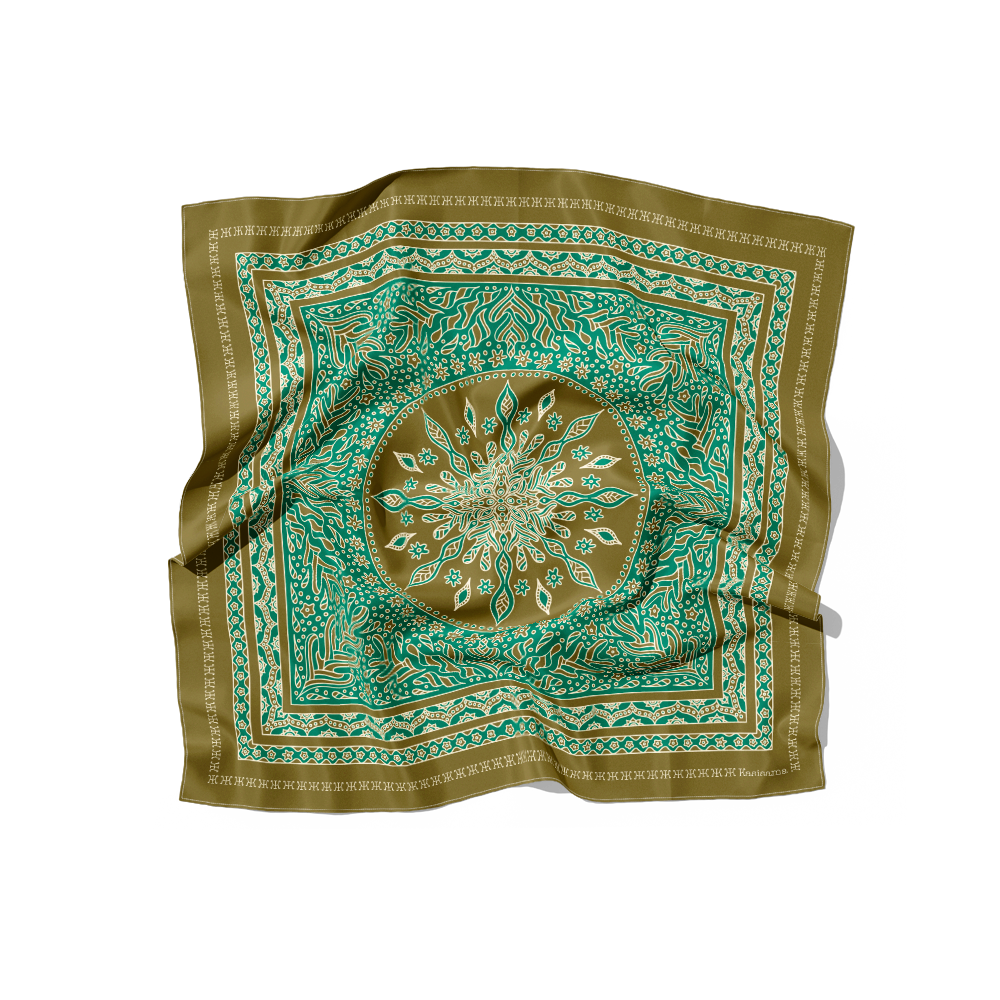 FOULARD KULA LUMPUR SOIE - Kaki
