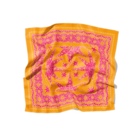 FOULARD SAMUI SOIE - Orange Rose