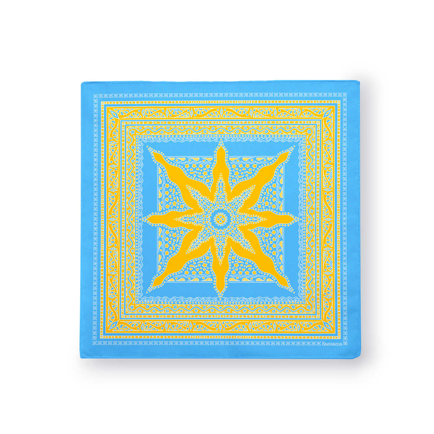 FOULARD SIARGAO - Bleu Jaune