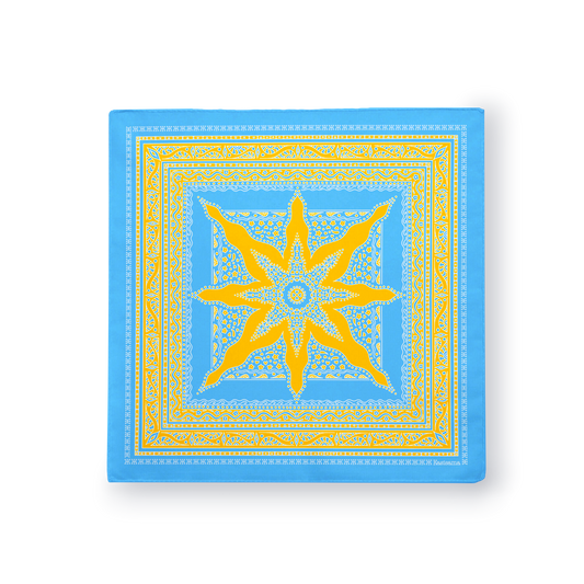 FOULARD SIARGAO - Bleu Jaune