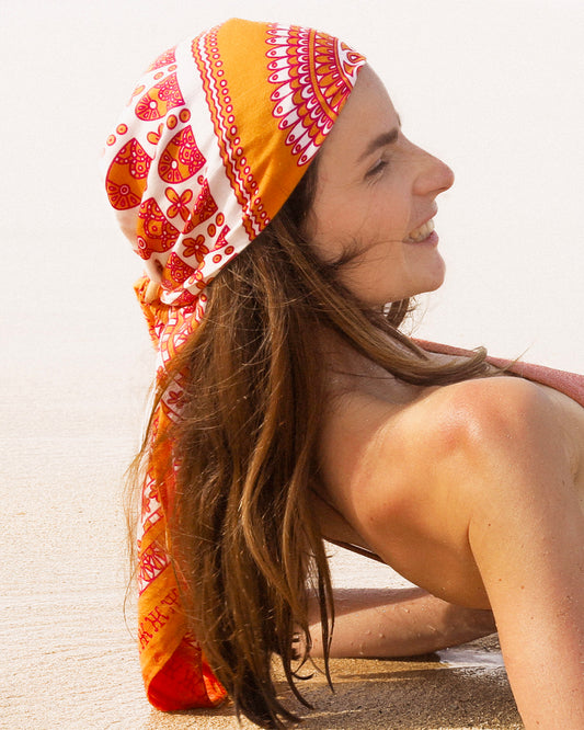 FOULARD ANGKOR SOIE - Orange