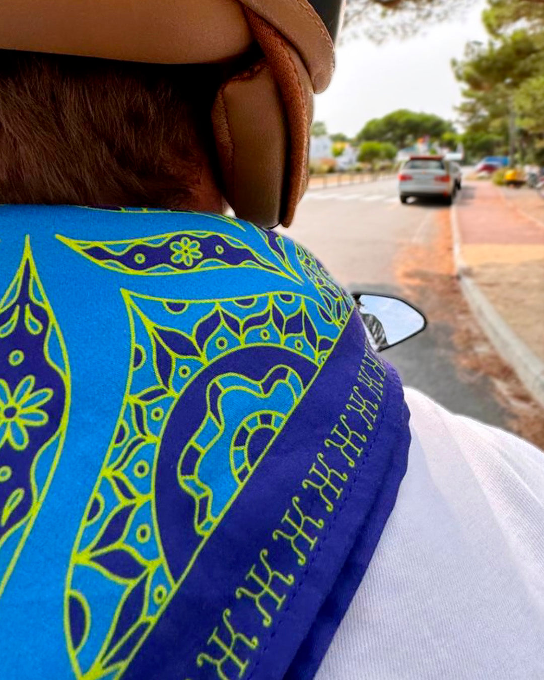 FOULARD HOIAN - Violet Bleu