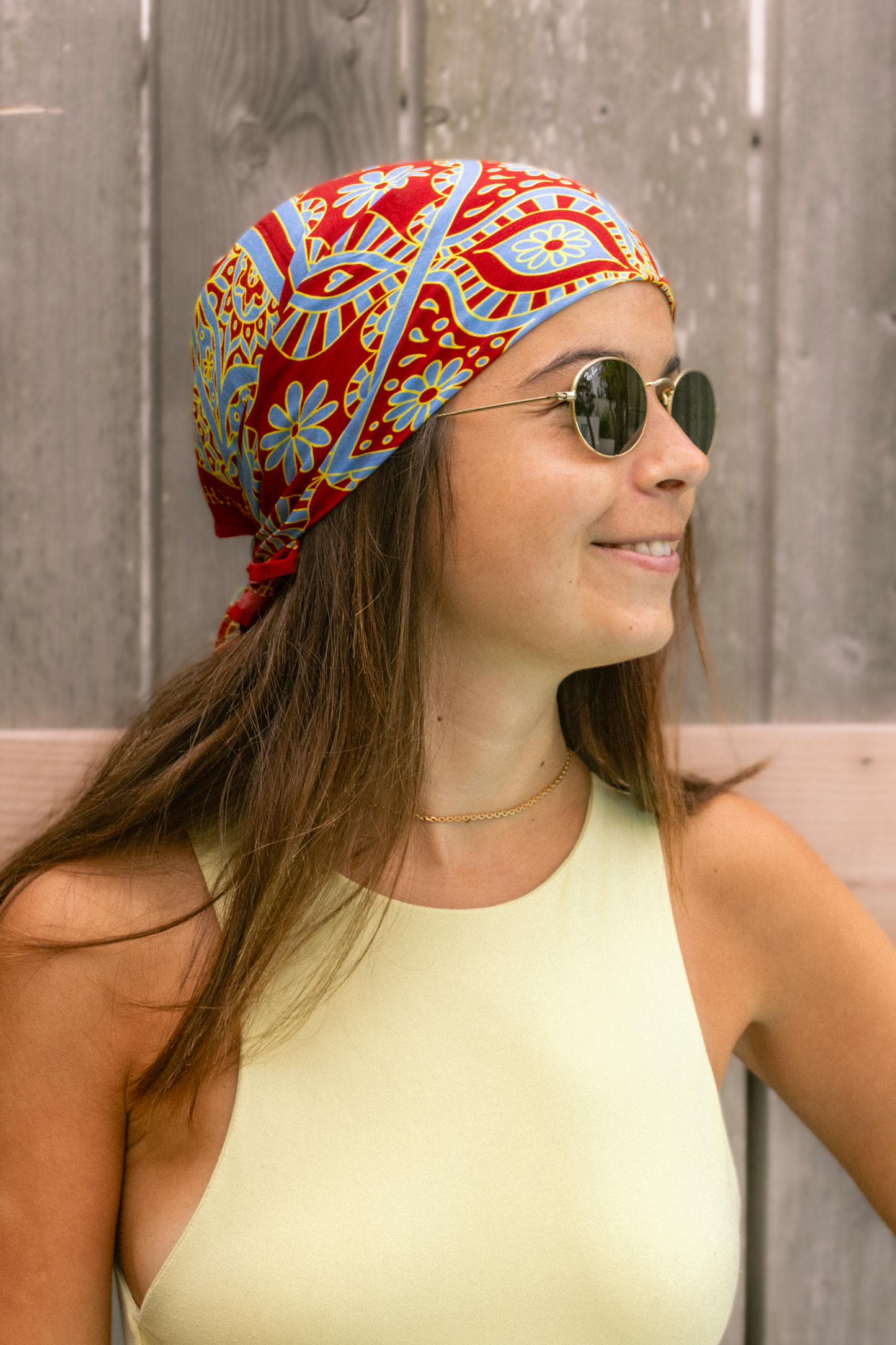 FOULARD HOIAN - Rouge Bleu