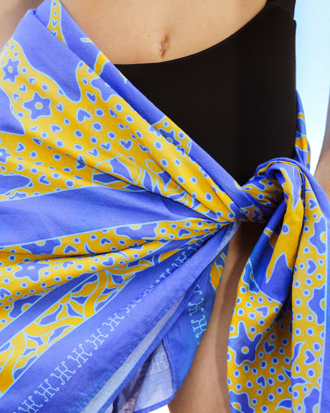 FOULARD SAMUI - Bleu Jaune