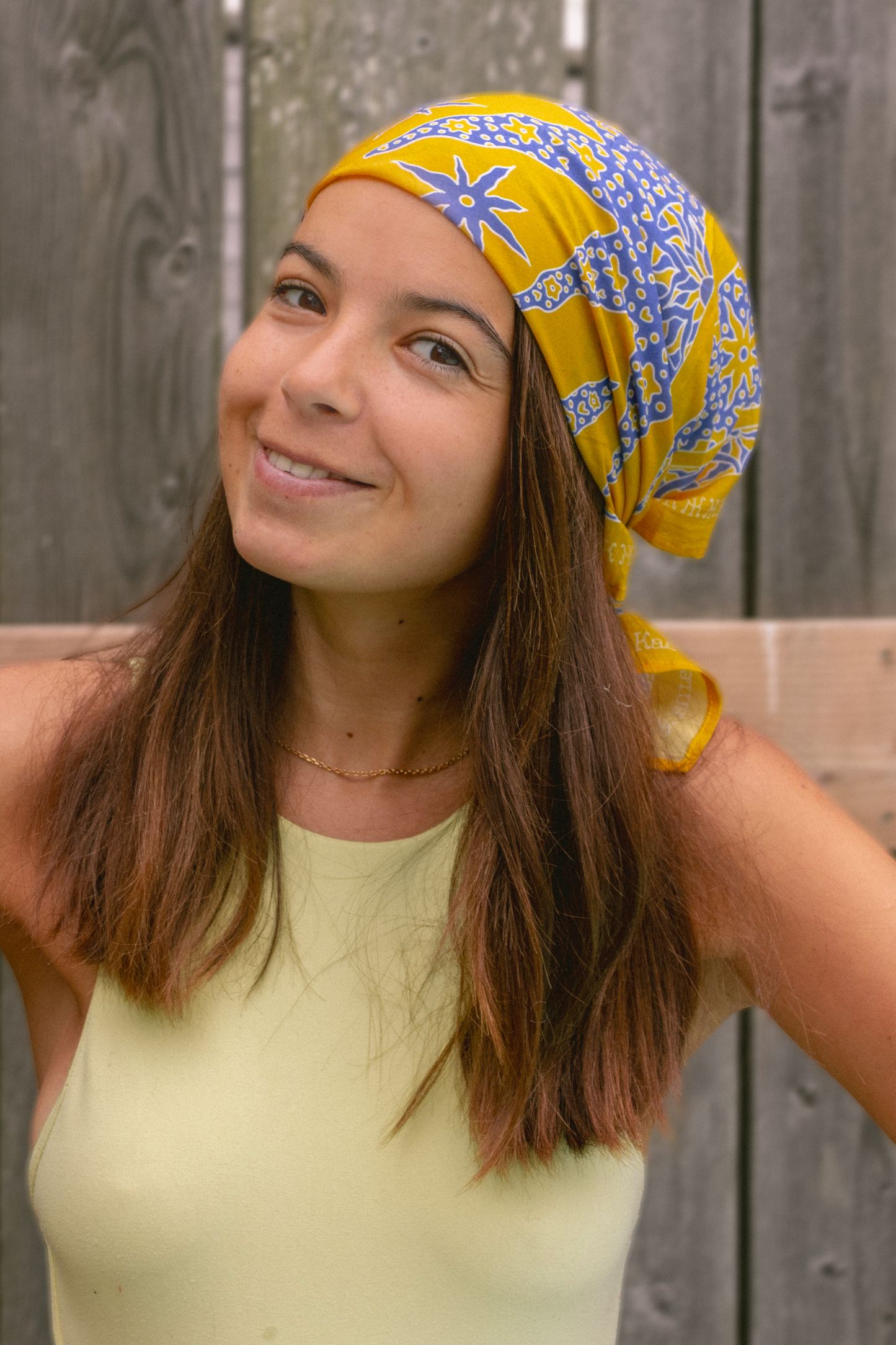 FOULARD SAMUI - Jaune Bleu