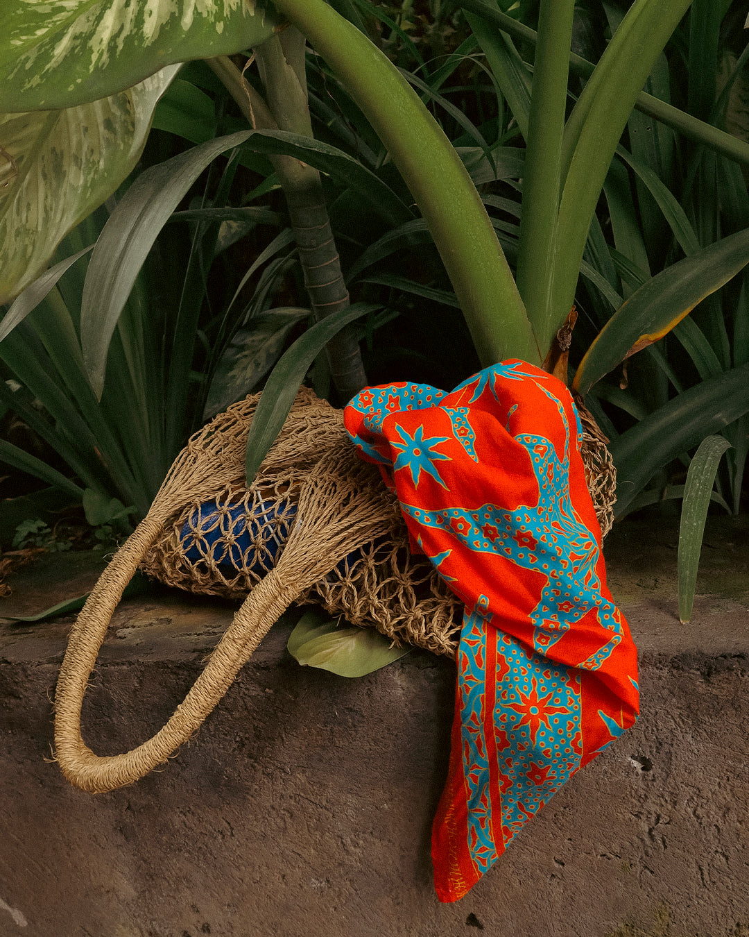 FOULARD SAMUI - Rouge Bleu