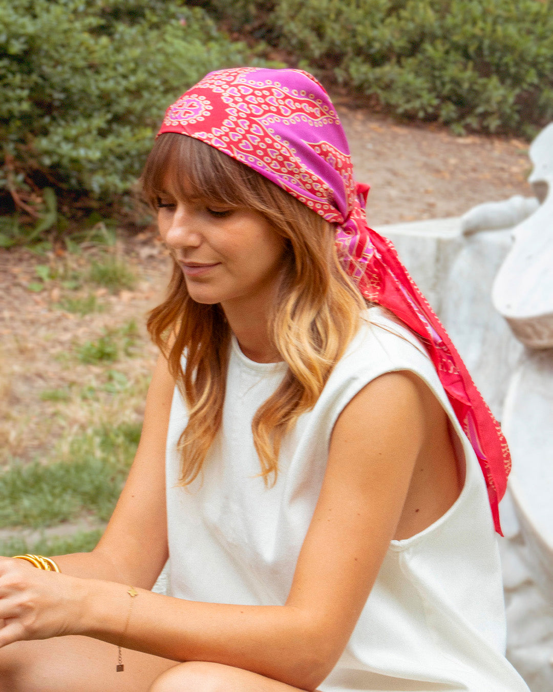 FOULARD SIARGAO - Rose Rouge