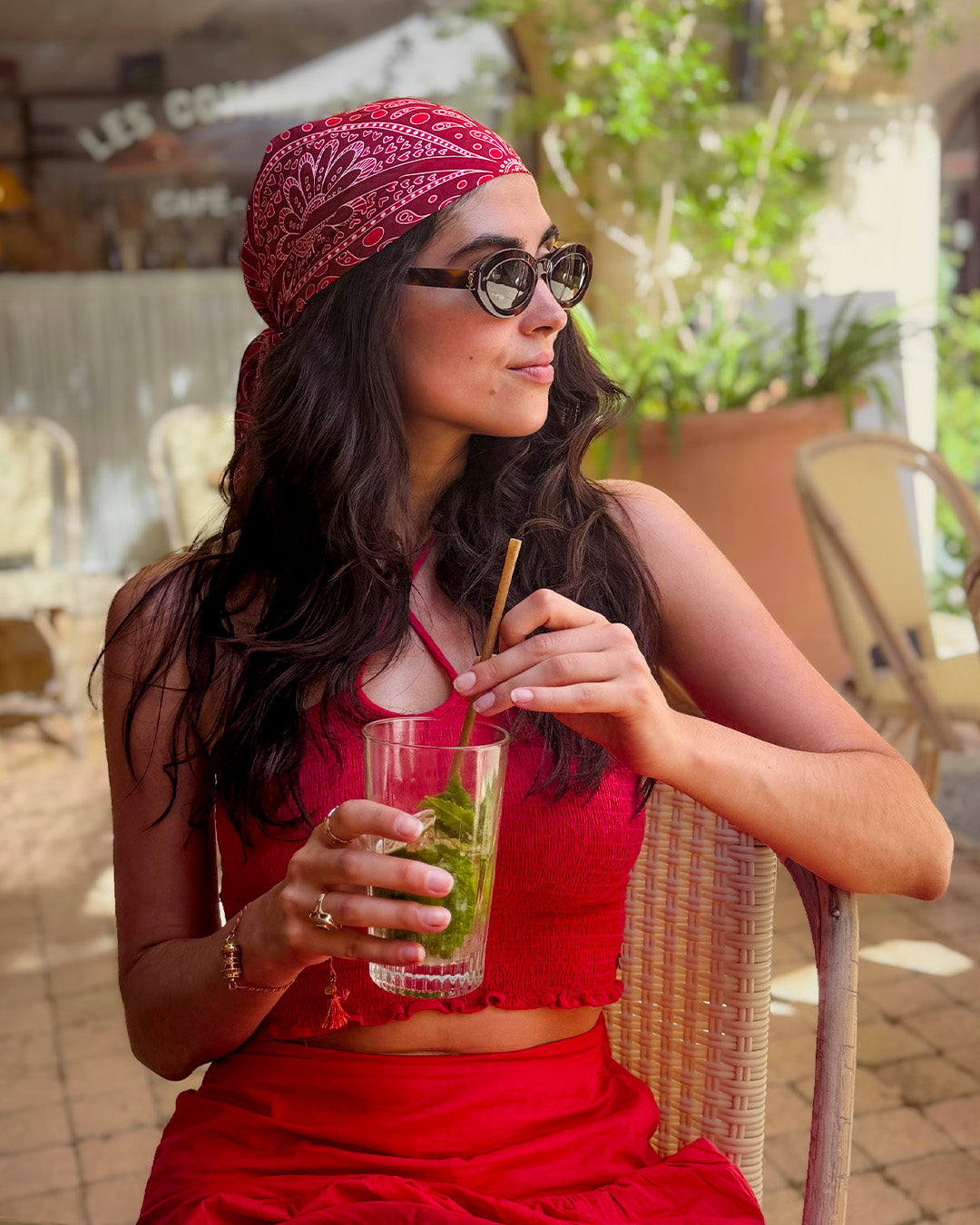FOULARD VANG VIENG - Rouge